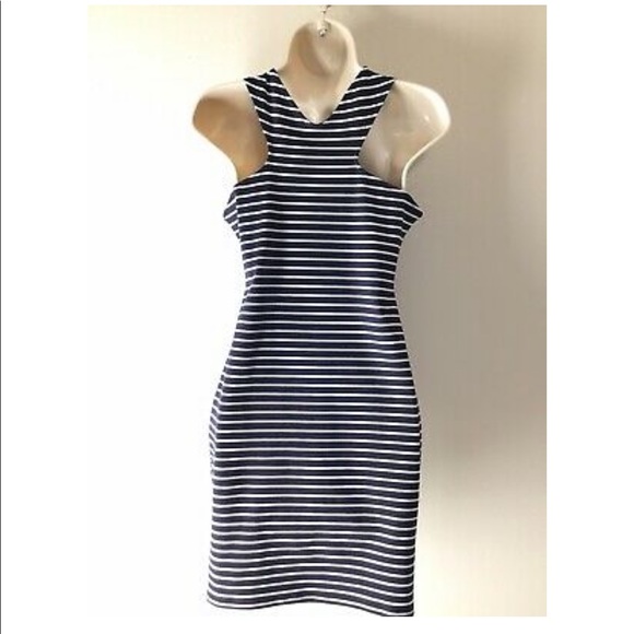 Zara Asymmetric Striped Dress - Picture 8 of 8